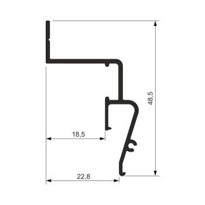 Profil aluminiu umbrit pentru bandă LED